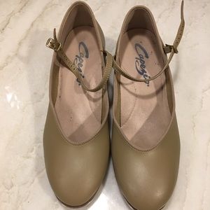 Capezio Tan Character Tap Shoes.